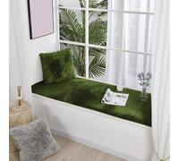 Tappeto morbido e soffice verde a pelo lungo, antiscivolo, per camera da letto, cameretta dei bambini, soggiorno e finestra a golfo, accogliente tappetino per interni, 60 x 210 cm