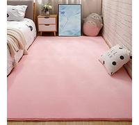 Tappeto morbido e spesso, antiscivolo, per soggiorno e camera da letto, grande, rosa, 250 x 160 cm, accogliente decorazione per la casa, tappetino in peluche per un maggiore comfort