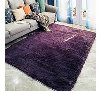 Tappeto morbido in peluche antiscivolo per bambini, comodo, lavabile, per camera da letto e soggiorno, viola, 140 x 200 cm, perfetto per le stanze dei giochi dei bambini!