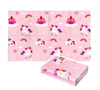 Tappeto Morbido per Bambini 120x90x0,8 cm Pieghevole Unicorni Multicolore