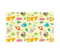 Tappeto Morbido per Bambini 200x150x1 cm Pieghevole Foresta Multicolore