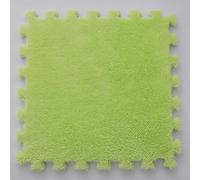 Tappeto morbido per gattonare, Cuscino da pavimento quadrato in schiuma di peluche ad incastro, multicolore, 16/18/20 pezzi, lavabile(Green,20pcs)