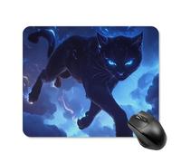 Tappeto Mouse Cat Black Galaxy Tappetino Mouse Notebook 25x30cm