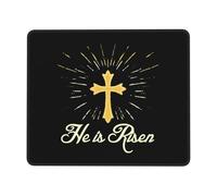 Tappeto Mouse, He Is Risen Jesus Christ Christianty Easter Mousepad Base in Gomma Tappetino Mouse Pad Ergonomico Tappetino da Gaming per Pc Notebook 25X30Cm