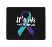 Tappeto Mouse, It's Ok Not To Be Ok Suicide Prevention Awareness Ribbon Mousepad Ergonomico Gaming Mousepad Personalizzato Tappetino Mouse per Computer Gaming 25X30Cm