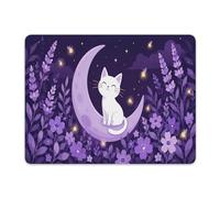 Tappeto Mouse Moonlit Cat and Starry Garden Dream Tappetino Mouse Ufficio