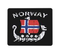 Tappeto Mouse, Norwegian Flag Norway Dragon Boat Tappetino Mouse Gaming Personalizzato Mouse Pad Lavabile Tappetini per Il Mouse da Gioco per Casa Computer 25X30Cm