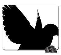 Tappeto Mouse, Silhouette Bird Animal Flying Wing Critter Tappetino per Il Mouse da Gioco Liscia Tappetini Mouse Bordi Cuciti Tappetino Mouse Pad per Pc Notebook 25X30Cm