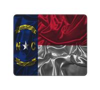 Tappeto Mouse, Silk Style Flag of North Carolina Tappetini per Il Mouse Pratica Tappetini per Il Mouse da Gioco Confortevole Tappetino Mouse per Gamers Laptop 25X30Cm