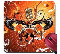 Tappeto Mouse, Sound And Music Theme Background with A Lot of Design Elements Tappetini per Il Mouse Antisfilacciamento Tappetini Mouse Confortevole Gaming Mousepad per Notebook Laptop 25X30Cm