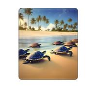 Tappeto Mouse, Turtles On The Beach Tappetino per Il Mouse da Gioco Multifunzionale Tappetino per Mouse Lavabile Tappetini per Il Mouse per Pc Laptop 25X30Cm