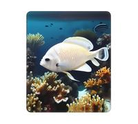 Tappeto Mouse, White-Golden Fish Tappetino Mouse Gaming Confortevole Tampone per Mouse Multifunzionale Tappetini Mouse per Gaming Ufficio 25X30Cm