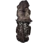 Tappeto multiplo in pelle di pecora, 2, 3 o 4 pellicce cucite insieme, copriletto in vera pelle per divano e poltrona, grande tappeto di lana (marrone, 170 x 50 cm, due pellicce lunghe)