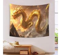 Tappeto Murale 3D Stampato Drago Sacro, Poliestere Morbido Senza Odori Designer in Alta Definizione Buona Fortuna, Decorazione Casa Per Studio & Ufficio, Regalo Premium 70cmx100cm