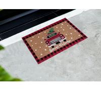 Tappeto Natale 40x60 Xmas Zerbino Cocco Antiscivolo Ingresso Casa Pick Up