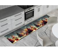 Tappeto Natale Passatoia Cucina Antiscivolo Sottolavello Digitale Pupazzo Albero