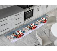 Tappeto Natale Passatoia Cucina Antiscivolo Sottolavello Digitale Pupazzo Maglia