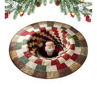 Tappeto Natalizio 3D Con Illusione Ottica - Decorazione Con Retro Antiscivolo, Adatto A Interno Ed Esterno Per Cucina Soggiorno Ingresso Portico Patio, Ideale Per Feste Natalizie 80/100/120CM