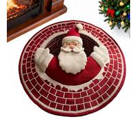 Tappeto natalizio 3D, decorazione decorativa per le festività, motivo illusioni di Natale, per ingresso, giardino, pavimento, terrazza, casa, esterno, camera da letto, soggiorno, cucina, interni