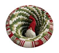 Tappeto Natalizio 3D, Design Alizio Coinvolgente, 80 Cm, Zerbini Decorativi Antiscivolo, Zerbino Natalzio Con Illusione 3D, Ritenzione Del Colore A Lunga Durata, Per Ingresso Esterno Pavimento Del