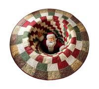 Tappeto Natalizio 3D, Design Alizio Coinvolgente, 80 Cm, Zerbini Decorativi Antiscivolo, Zerbino Natalzio Con Illusione 3D, Ritenzione Del Colore A Lunga Durata, Per Ingresso Esterno Pavimento Del
