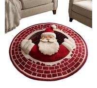 Tappeto Natalizio 3D, Design Alizio Coinvolgente, 80 Cm, Zerbini Decorativi Antiscivolo, Zerbino Natalzio Con Illusione 3D, Ritenzione Del Colore A Lunga Durata, Per Ingresso Esterno Pavimento Del