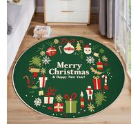Tappeto Natalizio 60 Cm Rotondo Salotto Camera Da Letto Verde Smeraldo Antiscivolo Lavabile Tappeti Ghirlanda Natalizia Tappetto Per Poster Minimalista Morbido Pelo Corto Carpet Decorazione