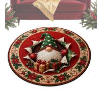 Tappeto natalizio decorativo trapuntato antiscivolo morbido a illusione | Tappeto natalizio ottico, decorazione per interni, casa, camera, porta, scale, pavimento, aree urbane e rurali