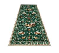 Tappeto natalizio per le vacanze - tappetino non slip lavabile per decorazioni festive invernali, tappeto Babbo Natale con funzionalità morbida, tappetino accento per soggiorno, camera da letto, corri