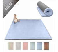 Tappeto Neonato 200x150x2,5cm, Blu - Tappeto Morbido Bambini con Memory Foam - Tappeto per Gattonare Neonato Antiscivolo - Tappeto Bambini, Tatami, Tappeto Gioco Neonato