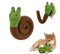 Tappeto Olfattivo Cane Gioco Interattivo per Cani, Tappetino Olfattivo a Forma di Lumaca Verde con Squeak, Gioco per Cani di Intelligenza per Nascondere Cibo e Attivazione Mentale, 66x7cm