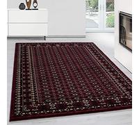 Tappeto orientale a pelo corto per soggiorno, cucina, camera da letto, corridoio Tappeto morbido e soffice, facile manutenzione Misurare: 200 x 290 cm Colore: Rosso-4