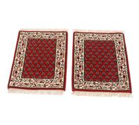 Tappeto Orientale Annodato a Mano Sarough Mir Coppia Tappetini 60 X 40 CM 2 St