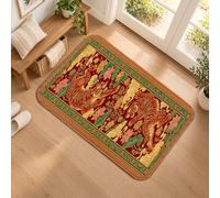 Tappeto orientale con tigre e ninfee floreale, 2 x 3 cm | Motivi floreali tradizionali, tappeto runner per corridoio, motivi di nuvole di buon auspicio, eleganti dettagli sui bordi