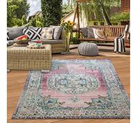 Tappeto orientale da esterno per soggiorno Tappeto vintage in rosa Größe 160x230 cm
