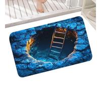 Tappeto ottico a forma di illusione 3D, con fori 3D, antiscivolo, in velluto, per ingresso, cucina, bagno, interno, terrazza, decorazione di Halloween e decorazioni per la casa per tutto l'anno