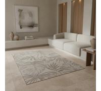 Tappeto Outdoor Design Tropicale Impermeabile Resistente ai Raggi UV Lavabile Resistente all'Abrasione Durevole Beige 80x150 cm Terrazza Balcone Adatto al Riscaldamento a Pavimento