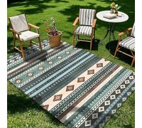 Tappeto Outdoor Multicolore in Polipropilene | Lavabile, Impermeabile e Antismacchia per Terrazzo, Piscina, Giardino e Interni | Resistente ai Raggi UV. Yard Rug Area Carpet.[200X300cm]
