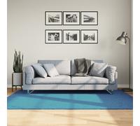 vidaXL Tappeto Oviedo a Pelo Corto Turchese 140x200 cm