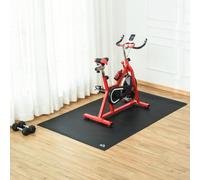Tappeto Palestra Ammortizzante per Tapis Roulant e Cyclette, Tappetino Fitness in PVC Antiscivolo, 180x90cm, Nero Description:Il tappeto palestra HOMCOM è la protezione ideale per ogni attrezzo sporti