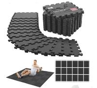 Tappeto Palestra, Tappeto Puzzle, Tappeto Gomma Antiscivolo, Tappetino Palestra, Tappetino Fitness, Home Gym, Tatami Palestra, Tappeti, Pavimento Gommato Palestra, Tappetino Ginnastica (GRIGIO)