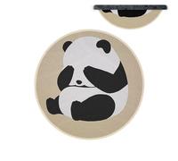 Tappeto panda - Tappetino rotondo anti-scivolo con superficie morbida per la cameretta dei bambini e il soggiorno, lavabile, grazioso tappeto di animali per l'asilo, la zona giochi, la decorazione del