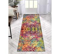 Tappeto Passatoia Antiscivolo Lavabile in Poliestere per Cucina, Corridoio, Camera da Letto Soggiorno - Tappeto Personalizzabile per Zone ad Alto Traffico 100x300CM