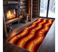 Tappeto Passatoia Corridoio Astratto Strisce 60x120 cm | Tappeto runner moderno a pelo basso, lavabile, stile metà secolo, antiscivolo, antimacchia e non sbiadisce, per ingresso