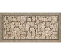 Tappeto Passatoia Corsia Cucina Ciniglia Antiscivolo Grigio Beige 6 Misure 01ch