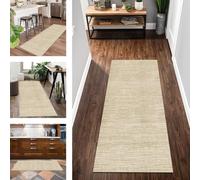 Tappeto Passatoia Cucina Antiscivolo Lavabile Lungo Tappeti Runner ingresso interno Camera dei Bambini 40X400CM Moderno Antimacchia Tappeto Corridoio Beige-giallo Tappetini bagno Entrata Soggiorno