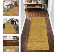 Tappeto Passatoia Cucina Antiscivolo Lavabile Lungo Tappeti Runner ingresso interno Camera dei Bambini 60X180CM Moderno Antimacchia Tappeto Corridoio Oro Astratto Tappetini bagno Entrata Soggiorno