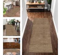 Tappeto Passatoia Cucina Antiscivolo Lavabile Lungo Tappeti Runner ingresso interno Camera dei Bambini 50X200CM Moderno Antimacchia Tappeto Corridoio Marrone 3D Tappetini bagno Entrata Soggiorno
