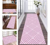 Tappeto Passatoia cucina Antiscivolo Lavabile Lungo Tappeti Runner ingresso interno Rosa Astratto 50X250CM Moderno Antimacchia Tappeto Passatoie per Corridoio Tappetino bagno Soggiorno per metro