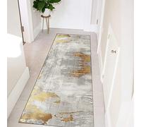 Tappeto Passatoia Cucina Lavabile Antiscivolo Moderno Grigio Tappeto Disegno Geometrico, Facile da Pulire, Superficie Morbida, per Cucina Bagn Soggiorno Corridoio, Dimensioni Personalizzate Disponibil